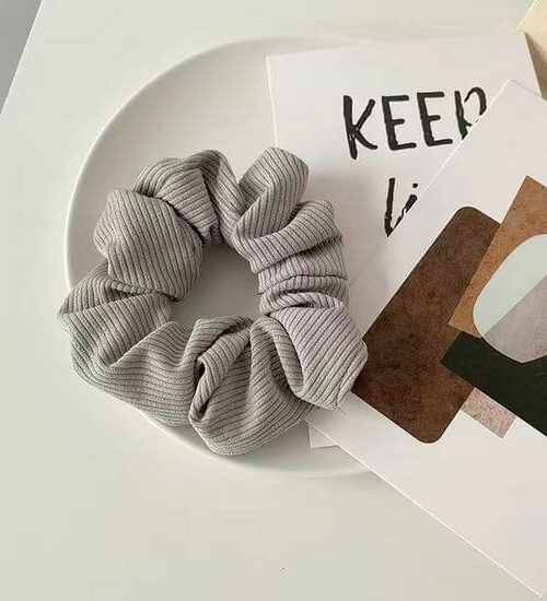 Scrunchie Hellgrau