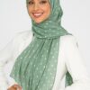 Gepunkteter Chiffon Hijab Grün