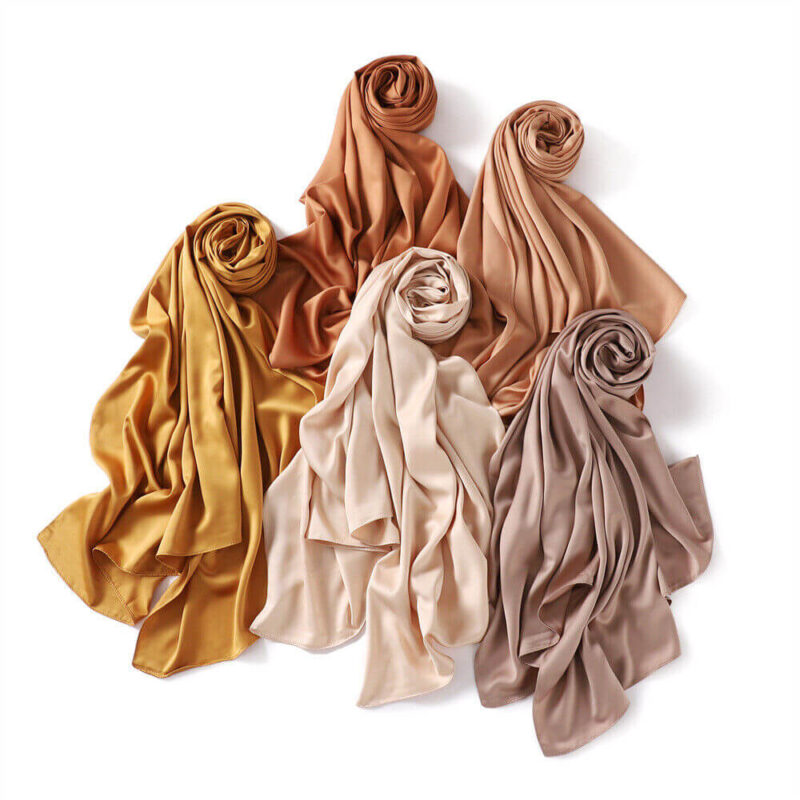 Hijab Satin - Goldbraun