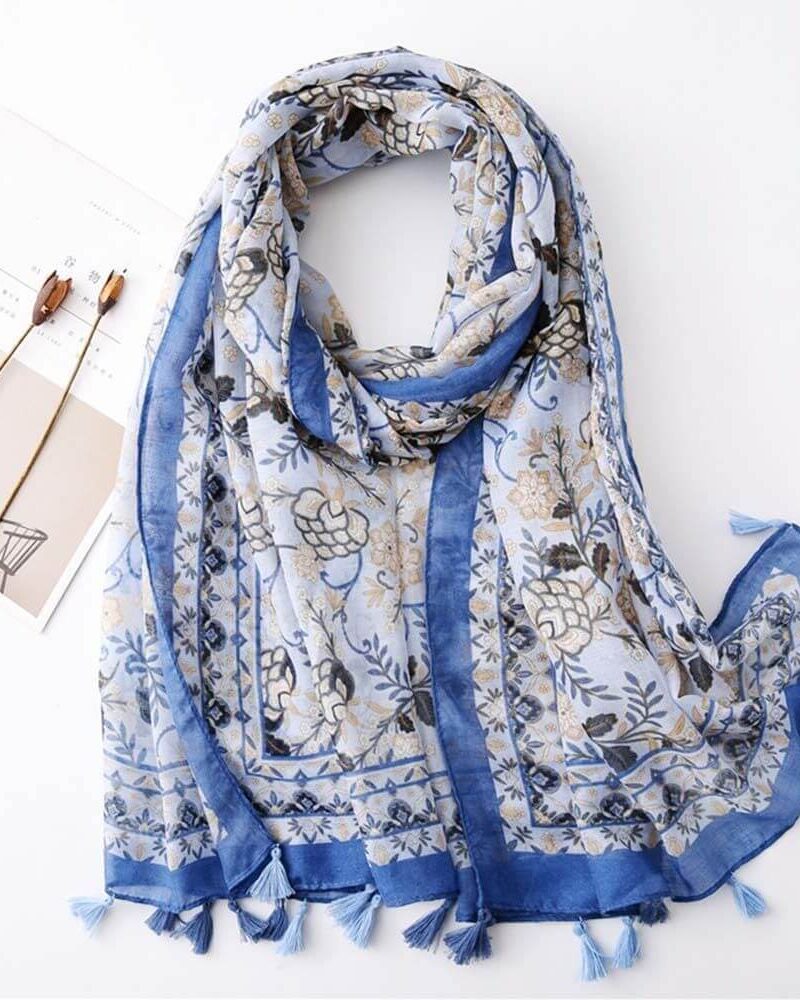 Hijab stylisch blau