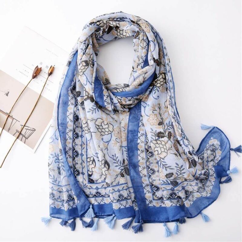 Hijab stylisch blau