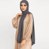 Chiffon Hijab Dunkelgrau