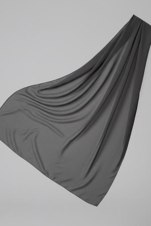Chiffon Hijab Dunkelgrau