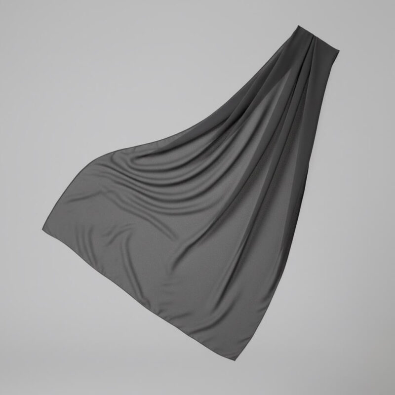 Chiffon Hijab Dunkelgrau