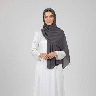 Chiffon Hijab Dunkelgrau 2