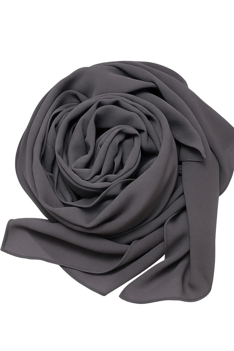 Chiffon Hijab Dunkelgrau