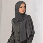 Chiffon Hijab - Dunkelgrau Chiffon Hijab Dunkelgrau