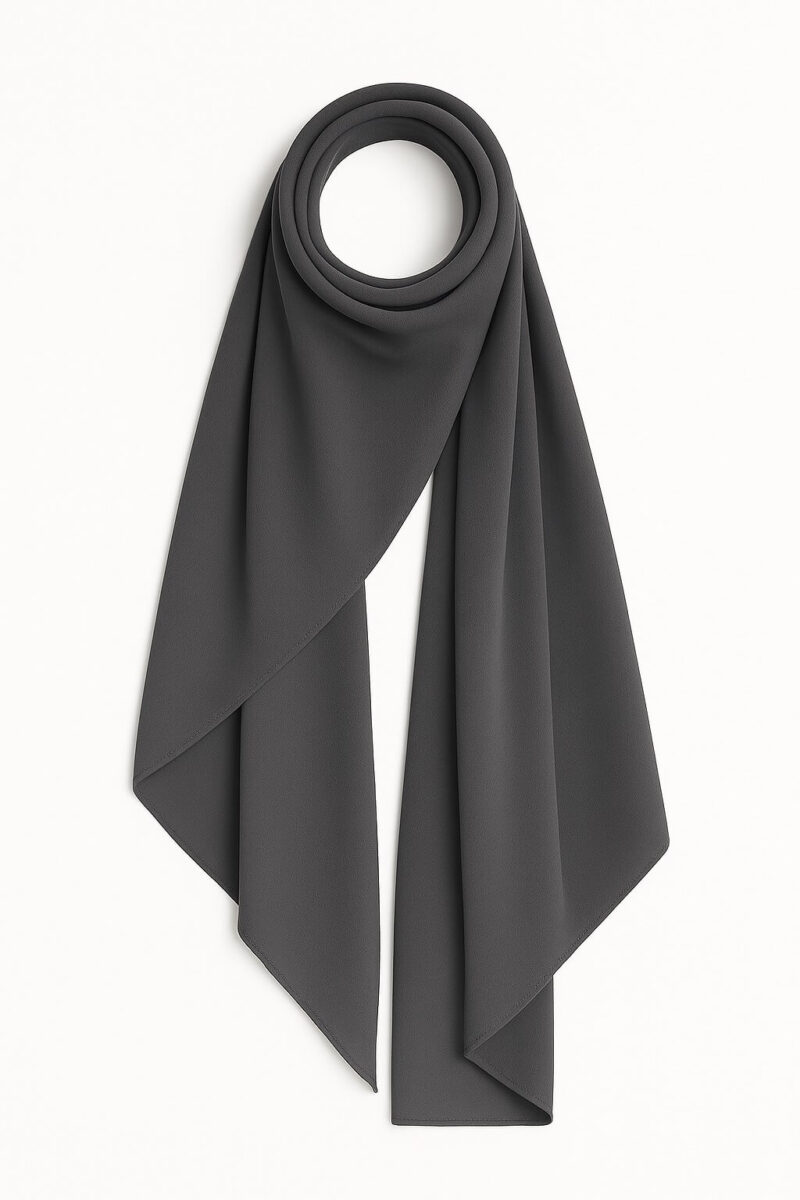Chiffon Hijab Dunkelgrau