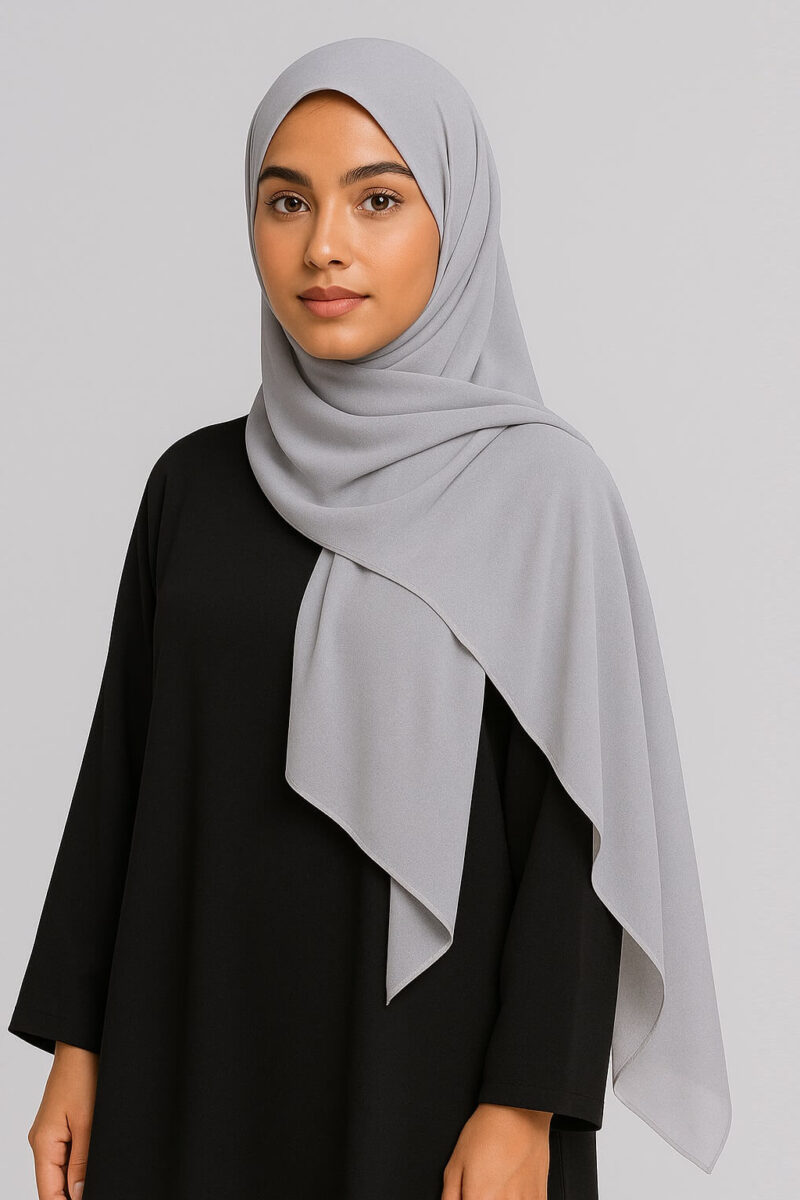 Chiffon Hijab Hellgrau
