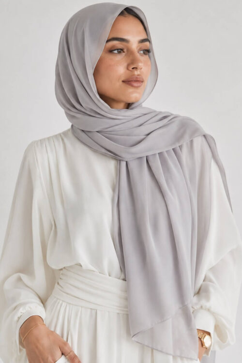 Chiffon Hijab Hellgrau