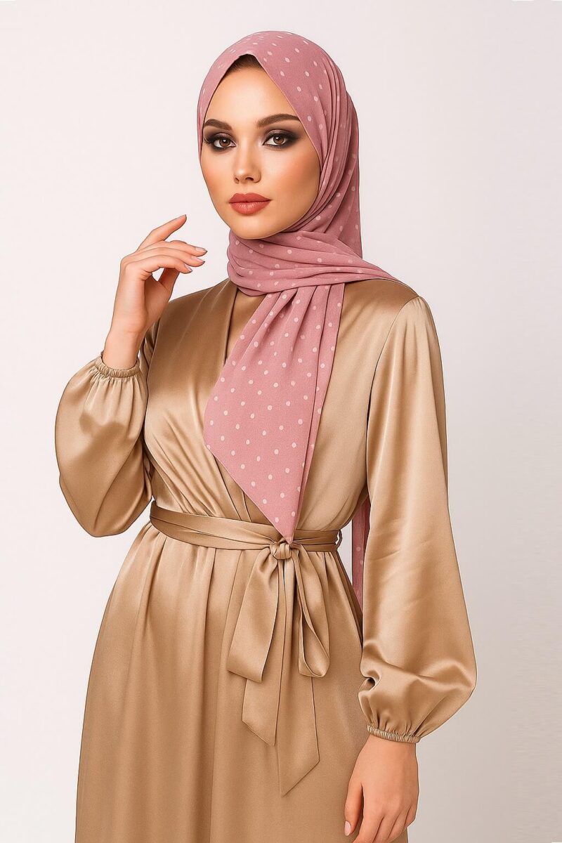 Pinker Chiffon Hijab