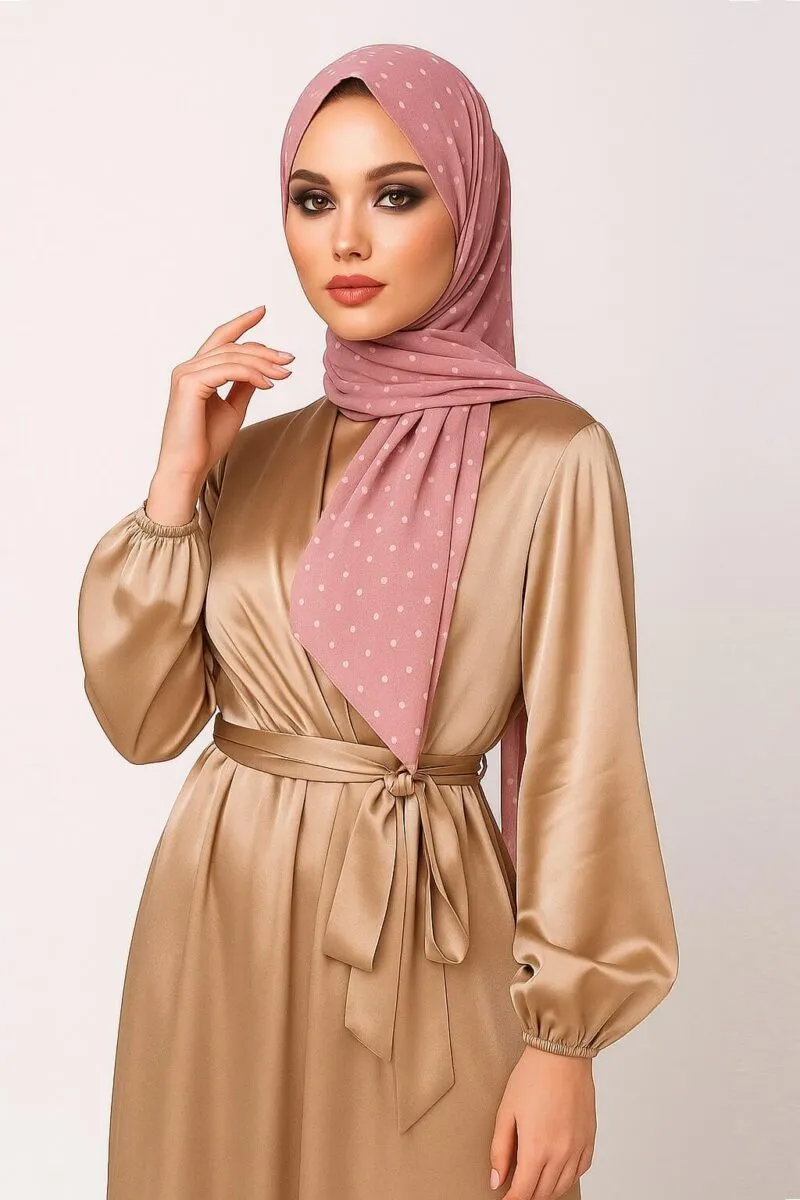 Pinker Chiffon Hijab