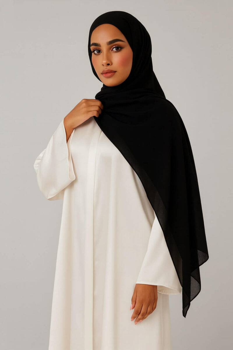 Chiffon Hijab Schwarz
