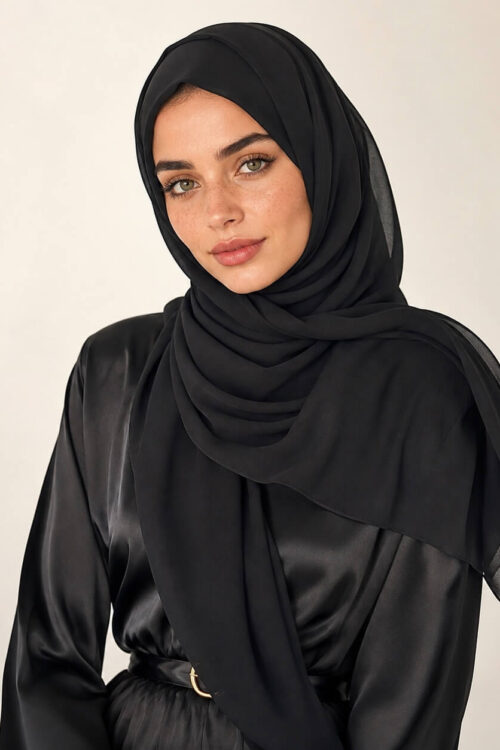 Chiffon Hijab Schwarz kaufen