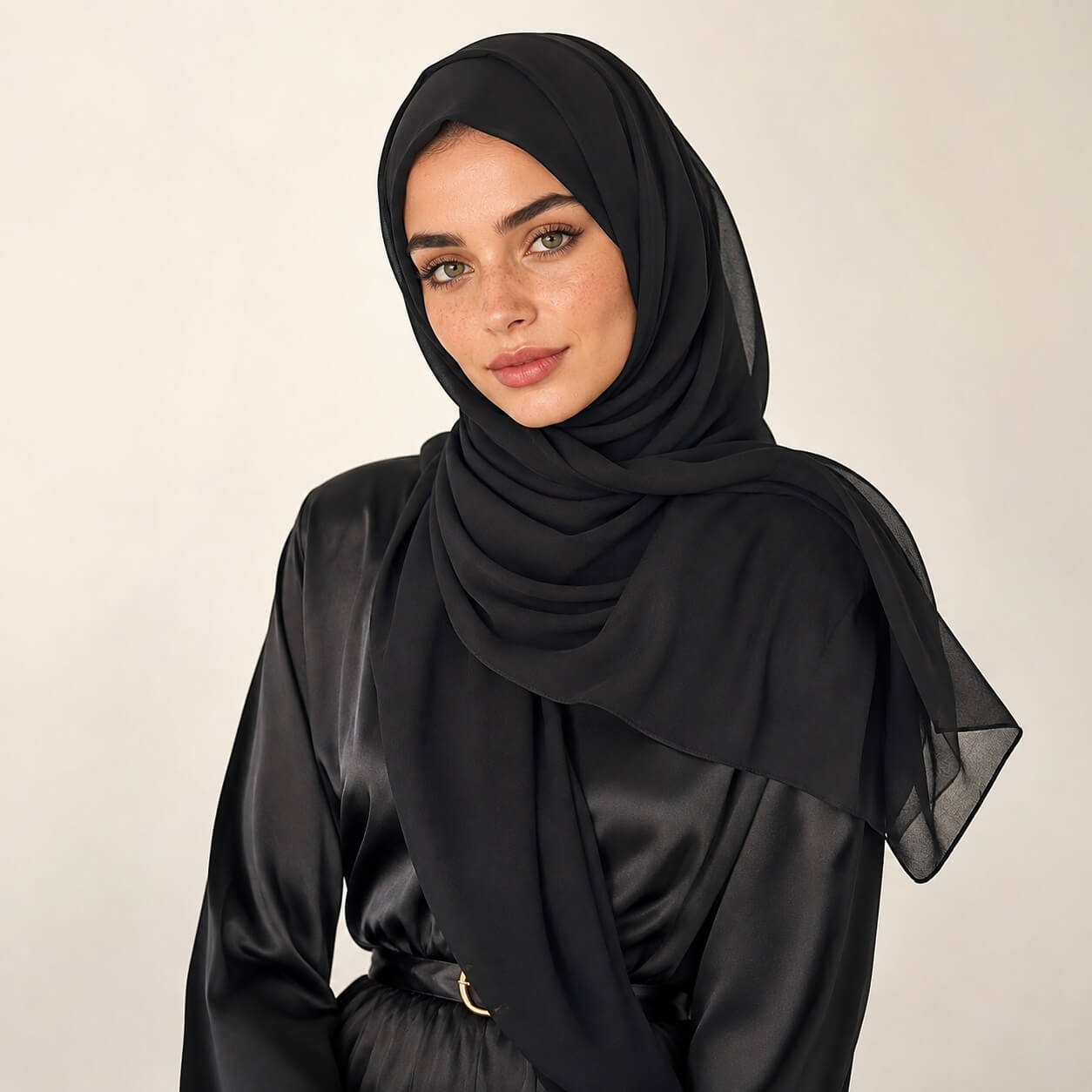Chiffon Hijab Schwarz kaufen