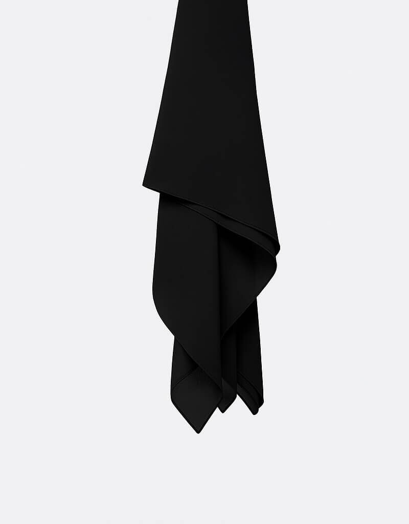 Chiffon Kopftuch Schwarz