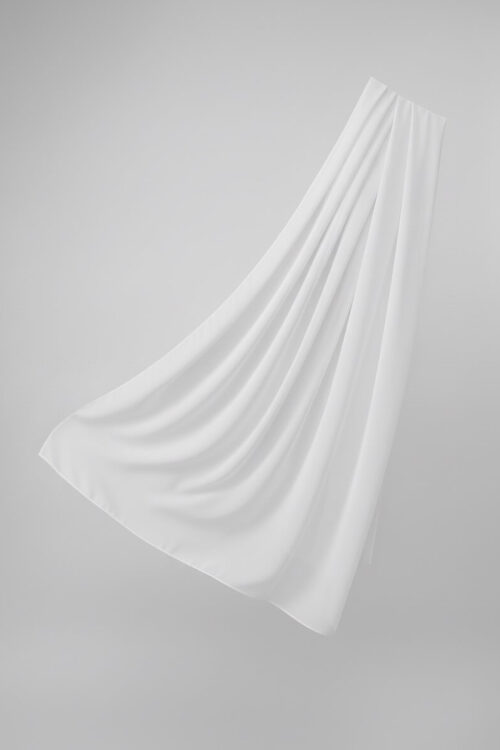 Chiffon Kopftuch Weiß