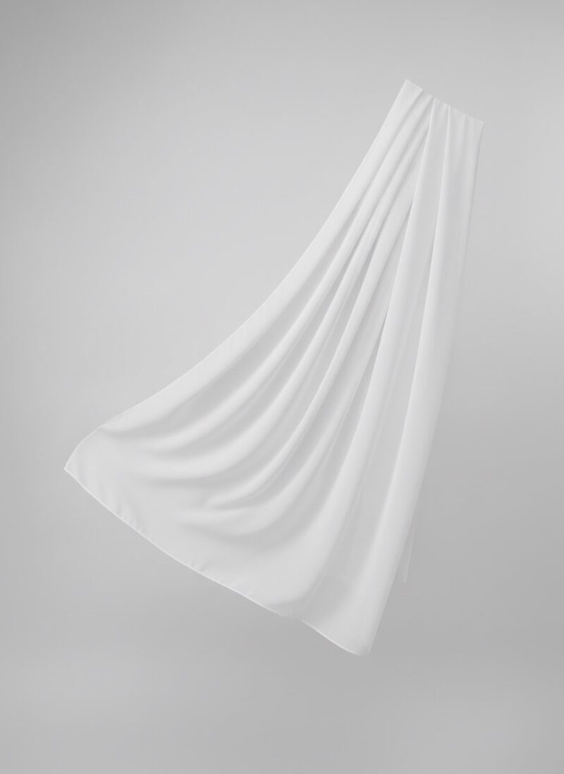 Chiffon Kopftuch Weiß