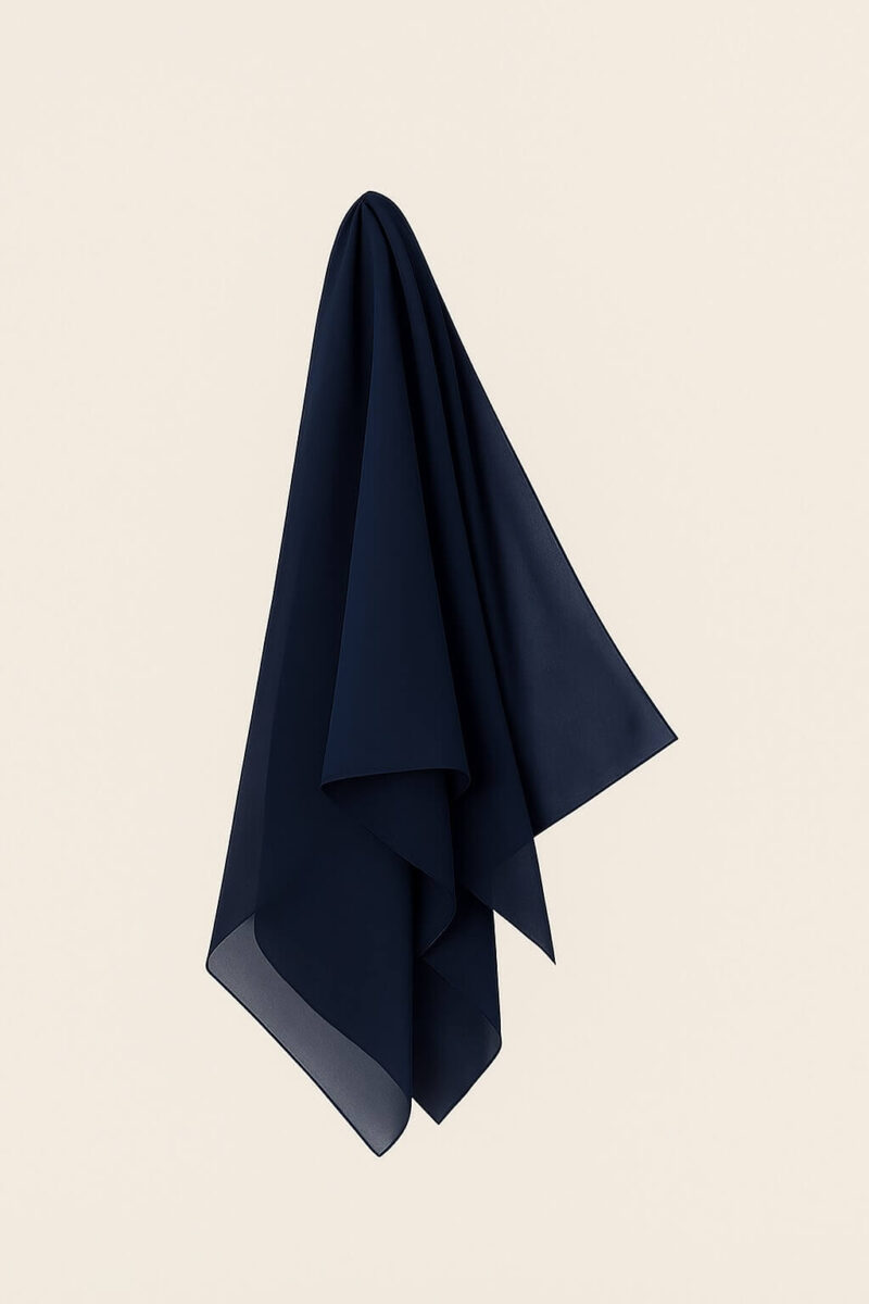 Chiffon Light Hijab Mitternachtsblau
