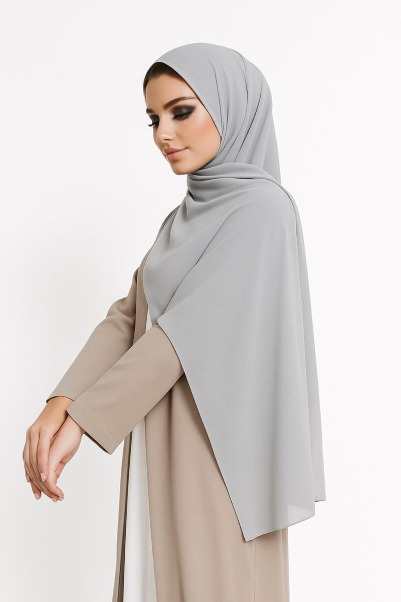 Chiffon Light Hijab Hellgrau