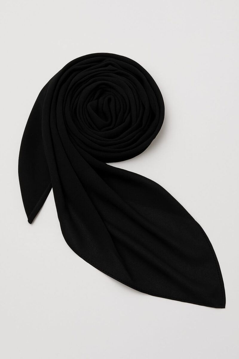 Chiffon Light Hijab Schwarz 1