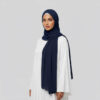 Chiffon hijab Dunkelblau