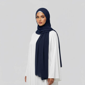 Chiffon hijab Dunkelblau