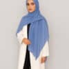 Crinkle Hijab Karibikblau