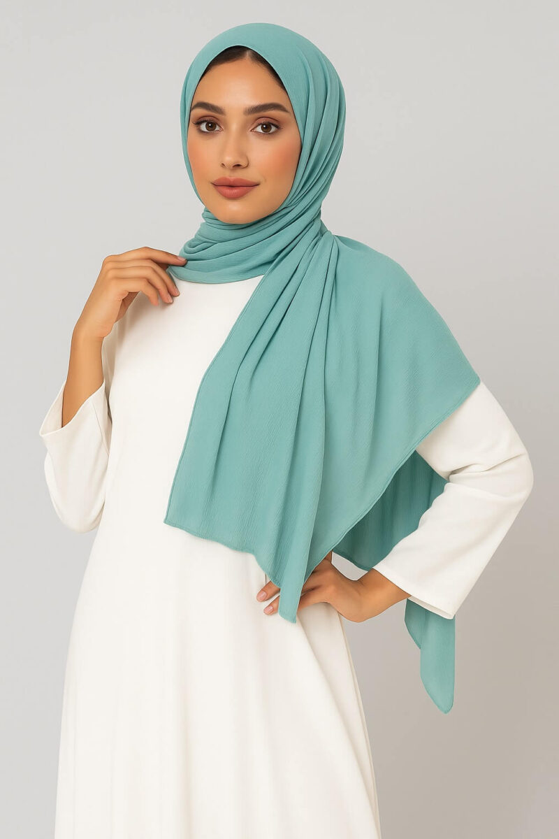 Crinkle Hijab Mintgrün