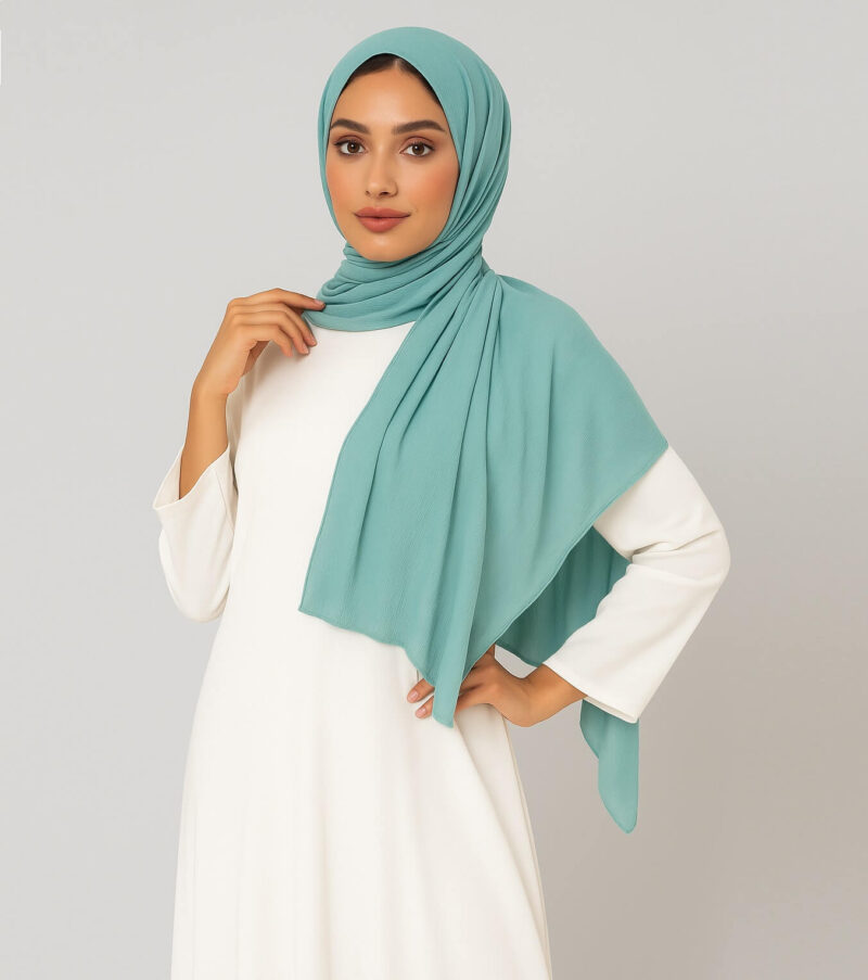 Crinkle Hijab Mintgrün
