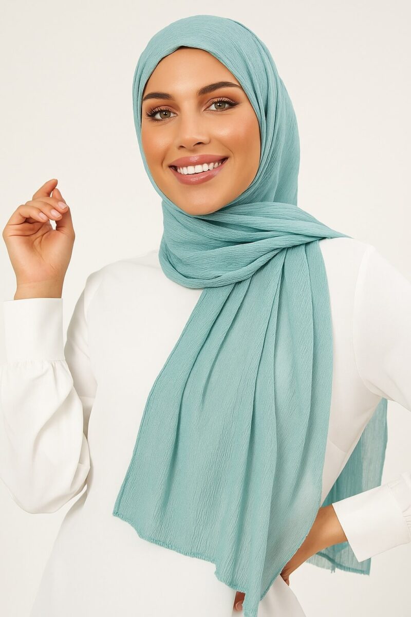Crinkle Hijab Mintgrün