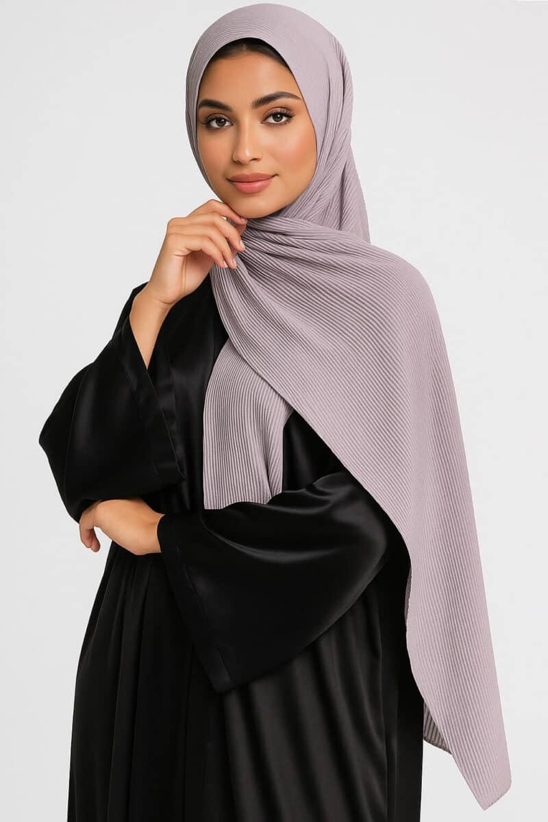 Crinkle hijab Flieder