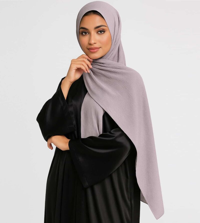 Crinkle hijab Flieder