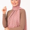 Gepunkteter Chiffon Hijab Pink