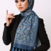 Floral Hijab Himmelblau
