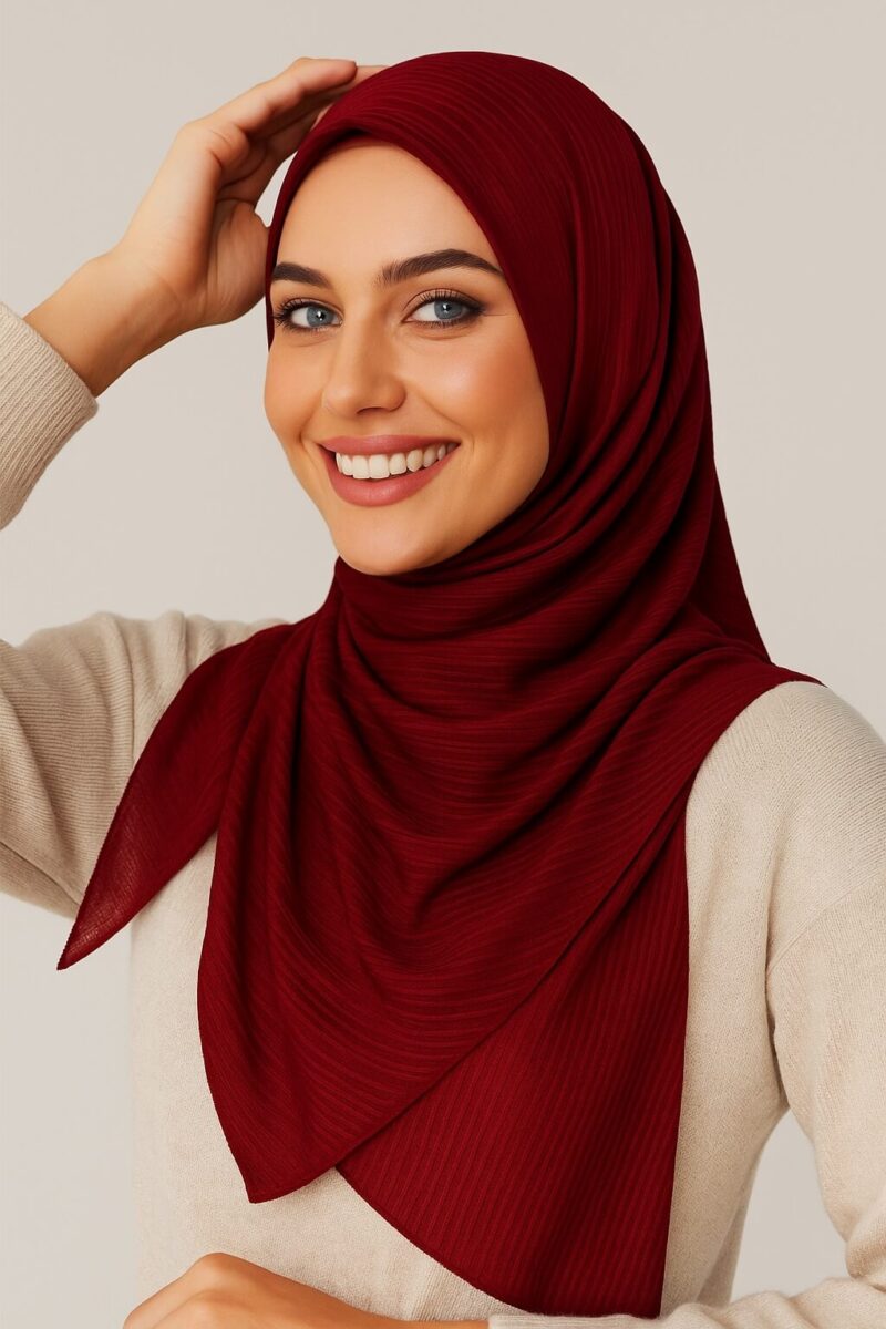 Luxury Jersey Hijab Burgunderrot