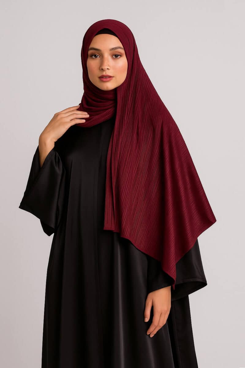 Jersey Hijab Burgunder