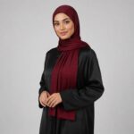 Jersey Hijab Burgunder