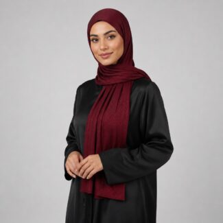 Jersey Hijab Burgunder