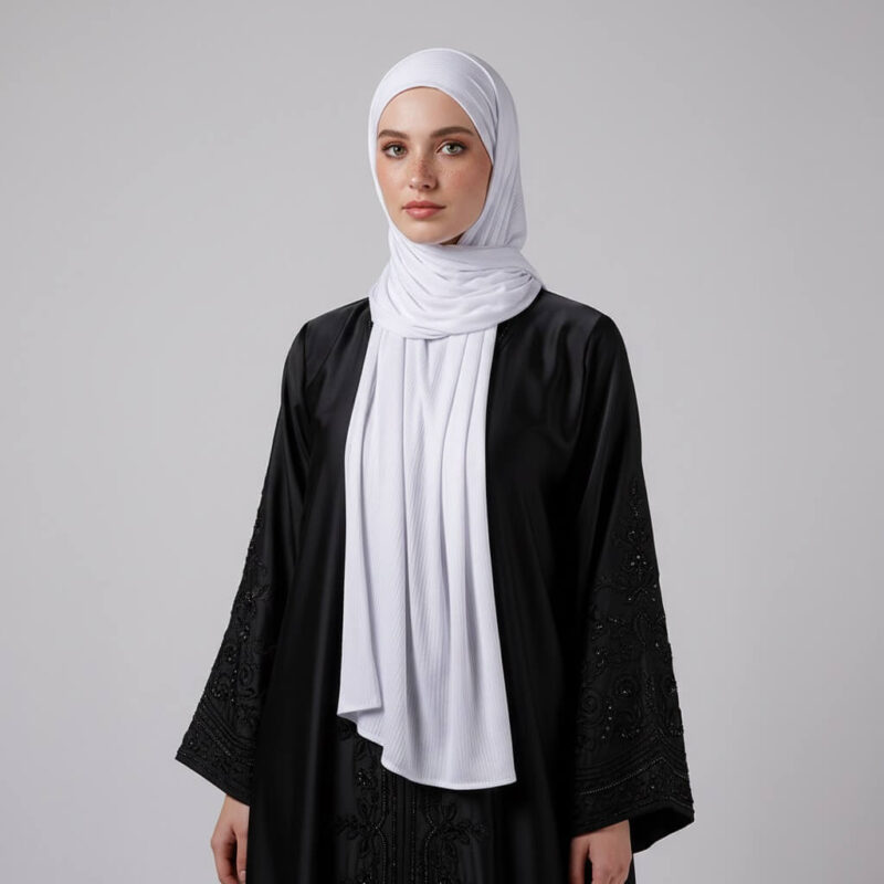 Luxury Jersey Hijab Weiß