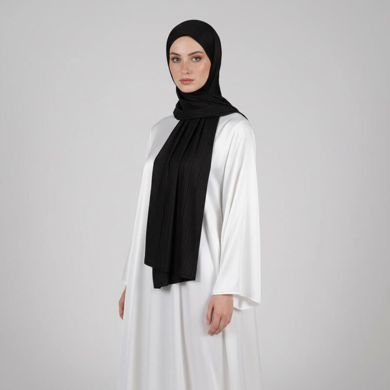 Luxury Jersey Hijab Schwarz