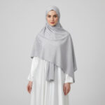 Luxury Jersey Hijab Hellgrau