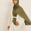 Luxury jersey Hijab Olivengrün