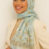 Floral Hijab Mintgrün