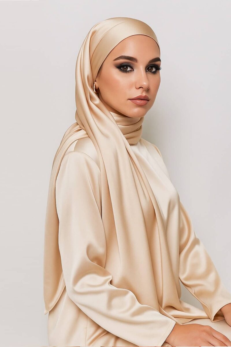 Satin Hijab Beige