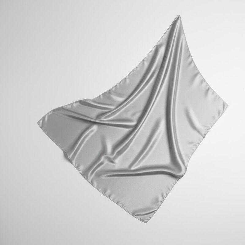 Satin Hijab Silber