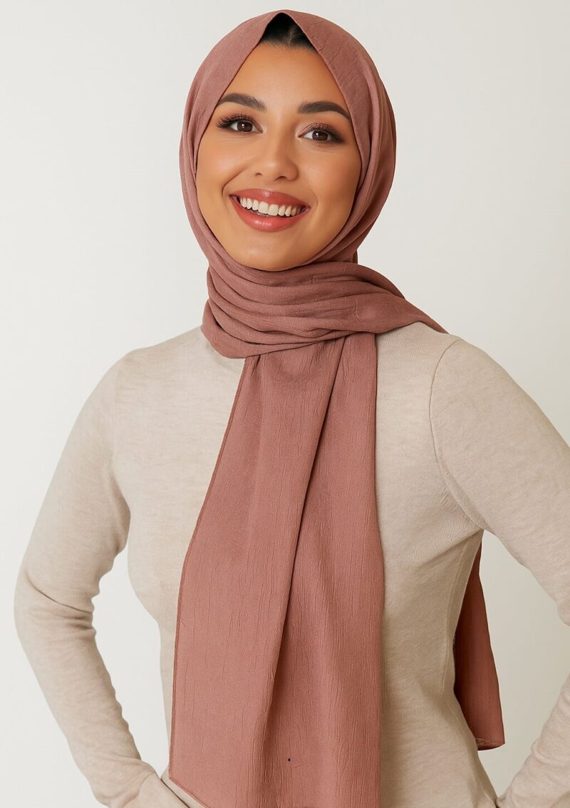 Satin Premium Hijab Edelbraun