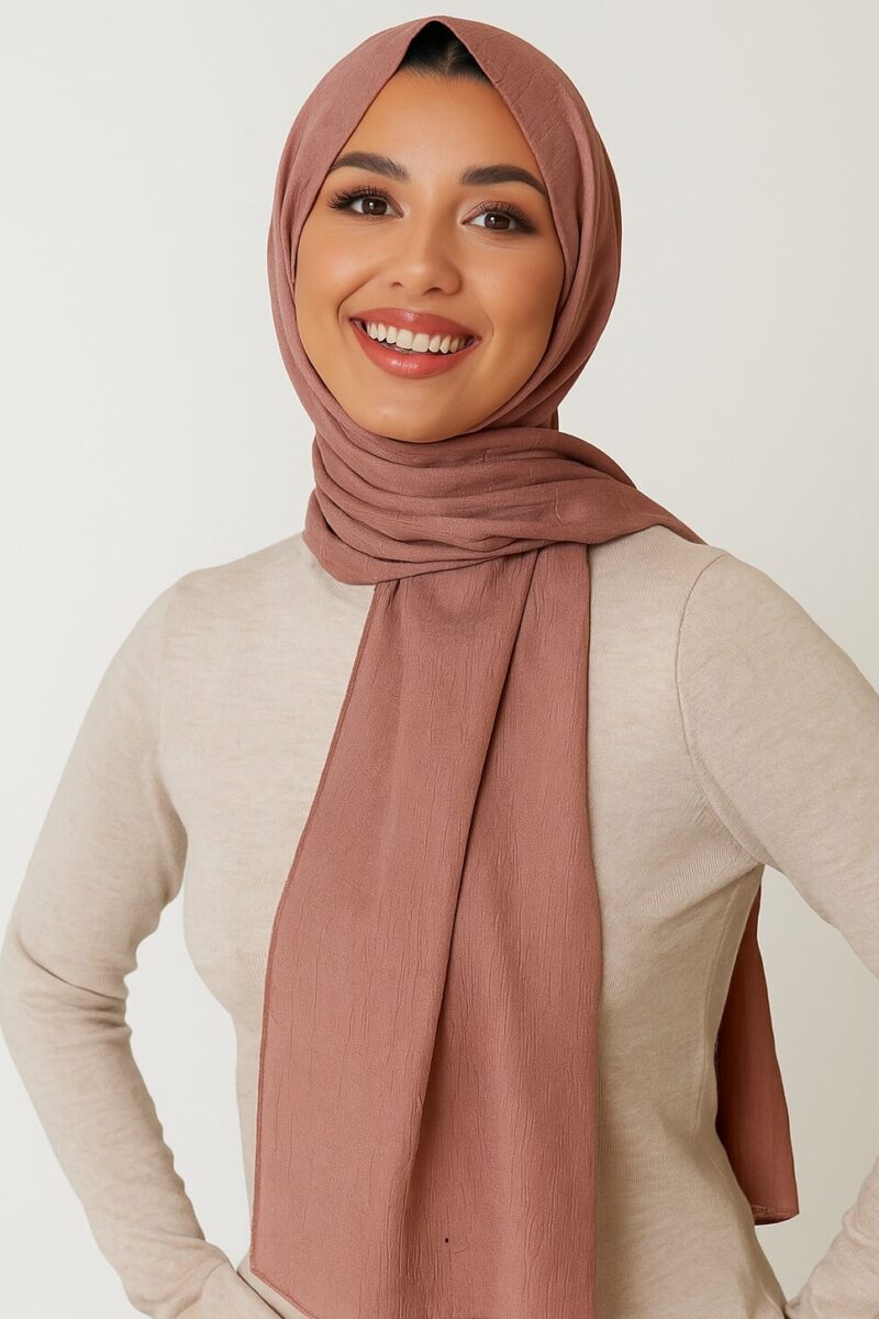 Satin Premium Hijab Edelbraun