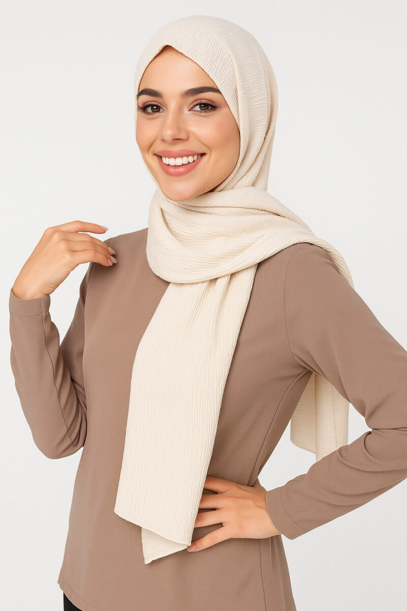 Crinkle Hijab Beige