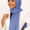 Crinkle Hijab Karibikblau